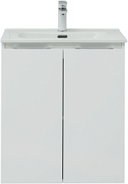 Aquanet Мебель для ванной Алвита New 60 2 дверцы подвесная белая матовая – фотография-8